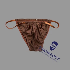 Rufskin Men brown Pedro nylon Sliding Euro swim bikini brief swimwear size M L - Picture 1 of 13