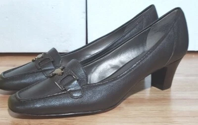 💥💥💥CIRCA JOAN & DAVID Comfort Mujeres Cuero Marrón Mocasín Bomba Zapato 10M Nuevo en Caja Foto 1 de 4