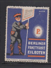 Timbre publicitaire allemand Berlin livraison de colis courrier, série 1 #5 artiste AMAR