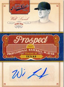 2011 (RANGERS) Prime Cuts Prospect Signatures #WL Will Lamb /299