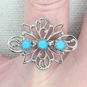 Southwestern Ring Open Work Boho Southwest Jewelry Adjustable Size 6 - 8.5 - Picture 1 of 7