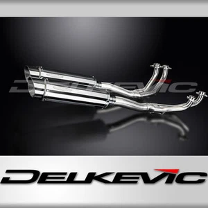 HONDA GL1000 GOLDWING 75-79 FULL 4-2 EXHAUST 350mm STAINLESS ROUND BSAU SILENCER - Picture 1 of 5