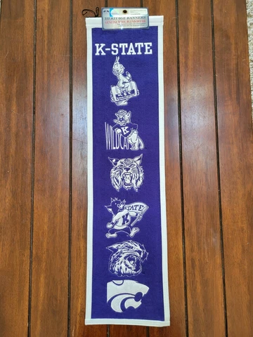 Winning Streak NCAA Kansas State Wildcats Genuine Wool College Team Banner Cover