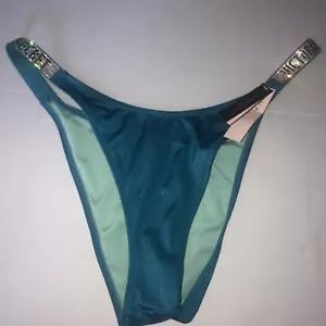 New Victoria’s Secret VERY SEXY Brazilian Swim Bottom (XL) Bling Shine Strap NWT - Picture 1 of 5