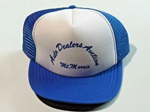 Gorra de camionero vintage SUBASTA DE DISTRIBUIDORES DE AUTOMÓVILES Mt. Morris MI San Sun Mesh Snapback - Imagen 1 de 9
