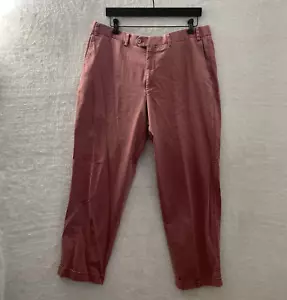 Pantalones chinos Hiltl para hombre 36 30 rojo claro botón cremallera frente plano - Imagen 1 de 15