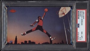 MICHAEL JORDAN PSA 8.5 1985 NIKE BASKETBALL PROMO ROOKIE CARD RC BULLS HOF