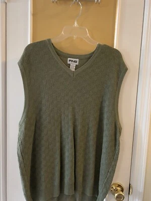 PING Khaki Green Sweater Vest XL - Image 1 of 2