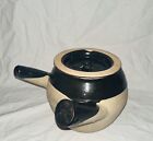 Large Vintage Pottery Kyusu Tea Pot Natural Finish Brown Glaze Lid Spout Handle