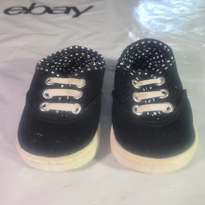 Zapatos Garanimals Talla 3 Suela Sin Marcas Negros con Lunares Foto 1 de 4