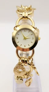 Charter Club Women's Gold Tone Key Charm Bracelet Watch Keeps Time New Battery - Picture 1 of 9