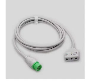 Comen C30 C50 C90 ECG Cable maletero 3 cables 12 pines compatible gris - Imagen 1 de 1