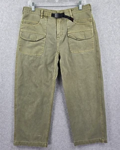 Vintage Gramicci Capri Pants Women’s 33x24 Olive Belted Outdoor Hiking USA Made - Picture 1 of 16