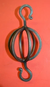  Lighting Ball Globe S-Hook Hanger, Wrought Iron 8" Chain Link, by Blacksmiths  - Picture 1 of 12