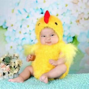 Chicken Baby Chick Child Easter Halloween Fuzzy Jumpsuit Costume