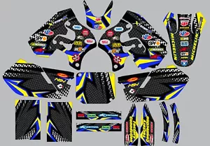 Graphic Kit for Suzuki RM125 RM250 RM 125 250 1996-1998 Decals Carbon fiber logo - Picture 1 of 3