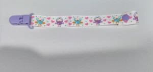 Cute Handmade Dummy Pacifier Saver Clip Owl Hootabelle & Hoot Baby Girls* - Picture 1 of 1