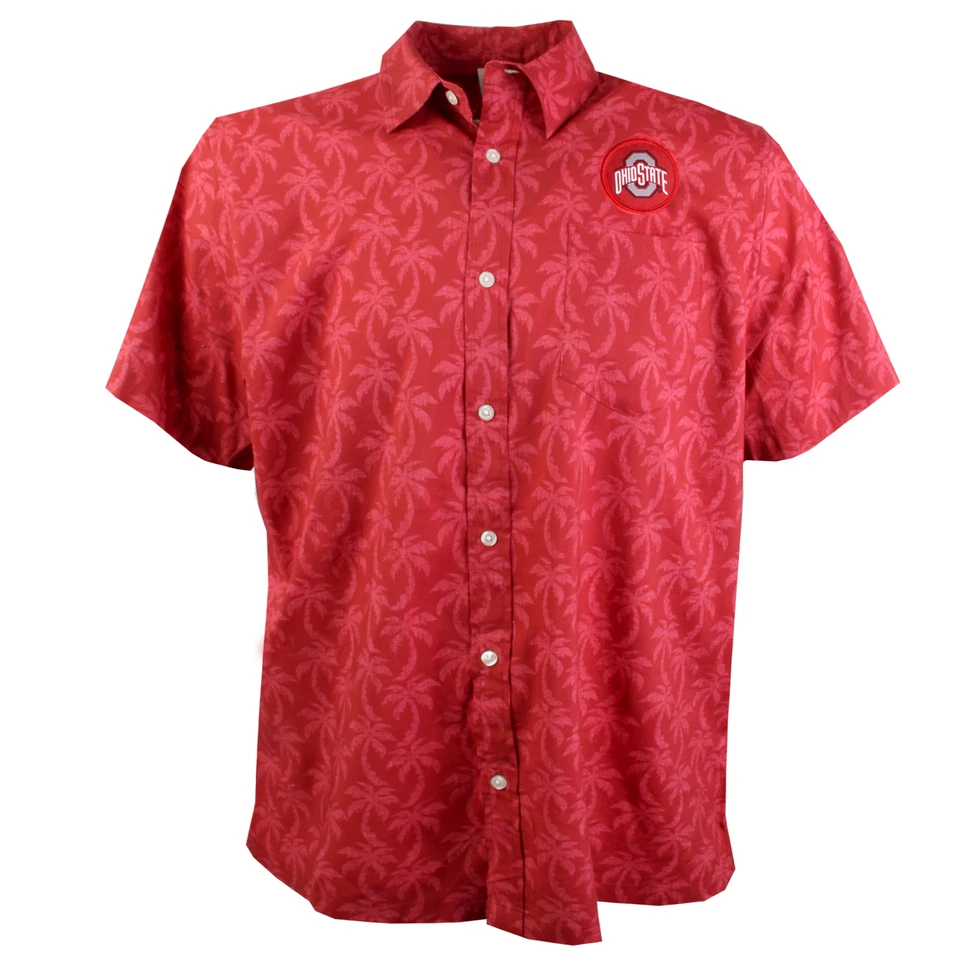 Camisa hawaiana con botones de palmera de Wes and Willy para hombre Foto 1 de 1