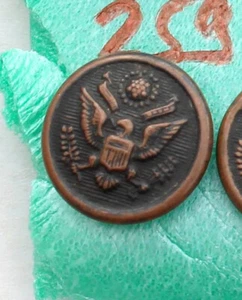 BOUTON CUIVRÉ MILITAIRE AMERICAIN, BUTTON US ARMY 1902-1930 AIR FORCE AIGLE 15mm - Picture 1 of 2
