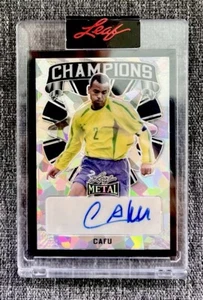 2022 LEAF METAL CAFU AUTO 1/5 CHAMPIONS CRACKED ICE CRYSTALS BRAZIL - Picture 1 of 4