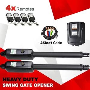 Ritrox Double Swing Gate Opener Motor 1000kg Heavy Duty 4x Remote Controls Cable - Picture 1 of 5