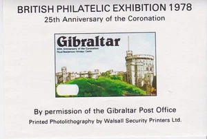 British Philatelic Exhibition 1978 Gibraltar Souvenir Sheet MNH - Picture 1 of 2