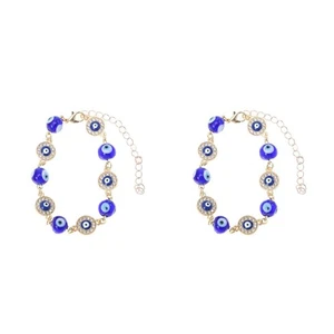 2 stücke böse augen armband handkette türkisch glas auge armband schmuck - Bild 1 von 12