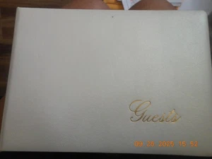 NEU OHNE ETIKETT / HOCHZEIT ODER BEERDIGUNG GÄSTEBUCH / 15 Seiten / 28 NAMEN PRO PG / WEISS / ANGEBOT!! - Bild 1 von 3
