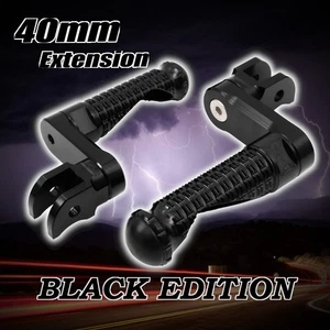 MPRO 1.5 inch Adjustable Black Front Foot Pegs For Versys 650 KLE 15-17 18 19 20 - Picture 1 of 5