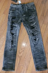 Waimea Flex Skinny Fit Moto Jeans Boys Size 12 Distressed NEW - Picture 1 of 6