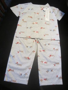 NWT Old Navy Girls 6 7 Spring 2 Pc Pajamas Long Legs Short Sleeves Dachshunds - Picture 1 of 6