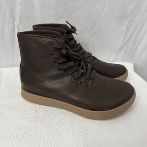 Scarpe da ginnastica alte NoBull uomo taglia 8 sneakers pelle marrone no toro - Foto 1 di 11