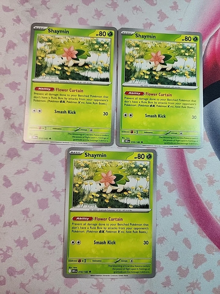 3x Shaymin 010/182 x3 - Destined Rivals - Pokemon TCG - Playset - Image 1 of 1
