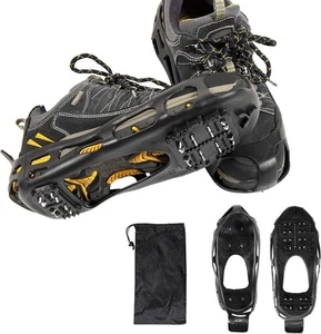 Snow Shoe Grip 1 Pair Heavy Duty Traction Aid for Hiking on Snow and Ice Spikes - Picture 1 of 5