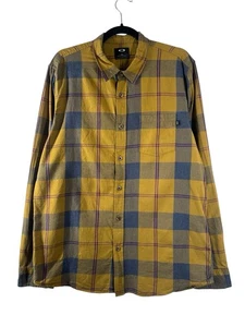 Oakley Men’s Shirt Large Green Plaid Check Cotton Outdoor - Picture 1 of 7