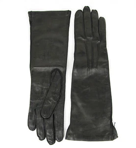 $420 NEW Authentic Bottega Veneta Women's Long Leather Gloves Black 304902 1000 - Picture 1 of 5