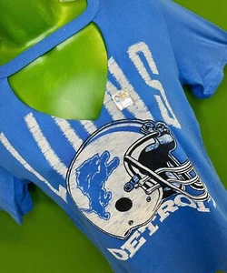NFL Detroit Lions Junk Food Cut Out Fashion V-Neck T-Shirt Women's Large NWT - Picture 1 of 8