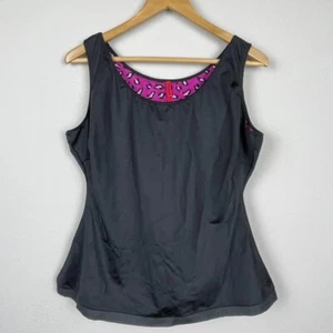 Canotta Spanx nera a compressione taglia 2X modellante senza maniche liscia elasticizzata - Foto 1 di 5