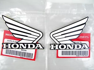 ORIGINAL Honda-CB/CBR Wing Flügel-10cm-WEISS/SCHWARZ-Sticker-Aufkleber-100mm - Bild 1 von 1