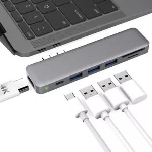 7 in 1 Multiport USB-C Hub Type C To USB 3.0 Adapter for Macbook Pro/Air E5D2 - Picture 1 of 12