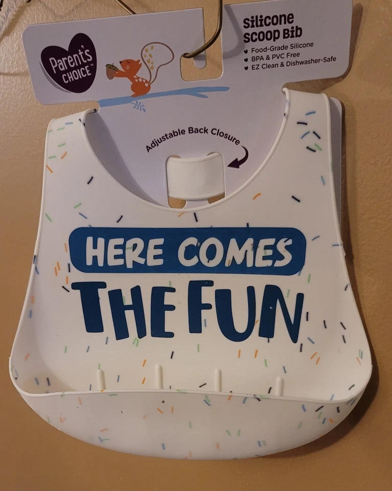 PARENT'S CHOICE SCOOP BIB - WHITE - Image 1 of 1