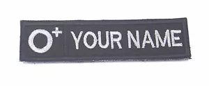 PARCHE DE POLICÍA MILITAR MILITAR TIPO SANGRE A B O NOMBRE PERSONALIZADO 4X1, 5X1 PULGADAS - Imagen 1 de 1