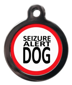 Pet ID Tag Assistance Dog ANFALLSALARM Tag 32mm oder 24mm personalisiert - Bild 1 von 2