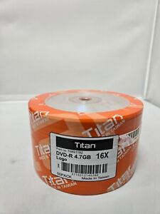 50 Pack 16X Titan Logo Blank DVD-R DVDR Recordable Disc 4.7GB