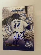Angelo Castellano Signed Card 2021 Omaha Storm Chasers Team Card IP Auto