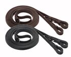 English Flat Leather Reins - Black or Brown - 54" Long - Pick 3/8", 1/2" or 5/8"