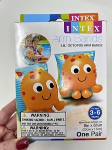 NIB Intex ‘lil octopus Swimming Inflatable Arm Bands  Ages 3-6 9x6.5 Inches - Picture 1 of 5