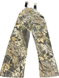 Vintage MOSSY OAK Overalls Hunting Foliage camo Men Size Small - Picture 1 of 9