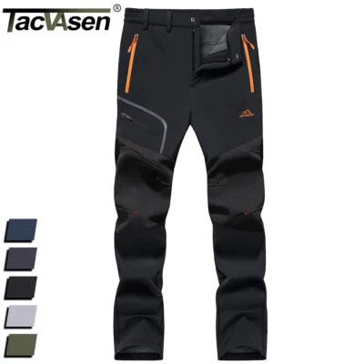 Mens Snow Ski Pants Winter Hiking Fleece Lined Windproof Snowboard Outdoor Pants - Image 1 of 4