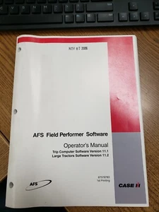 AFS FIELD PERFORMER SOFTWARE OPERATOR'S MANUAL - Picture 1 of 1